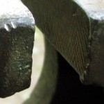 macro photograph of part of a vice